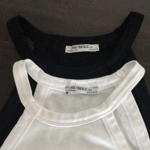 Zara Tops - Zara Set of Two White and Black Crop Top Zara Tops - Zara Set of Two White and Black Crop Top